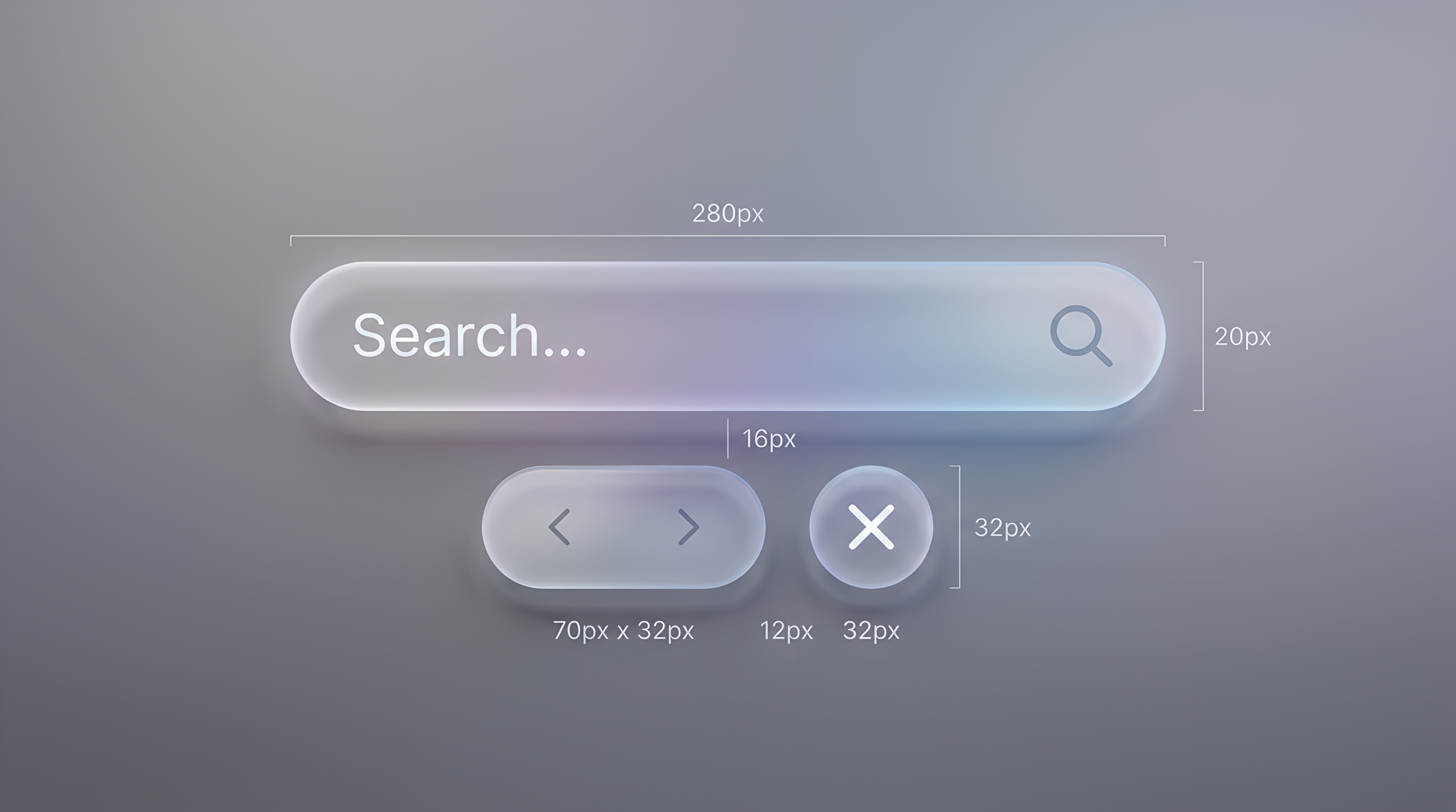 Clean glassmorphism effect element — Atlas